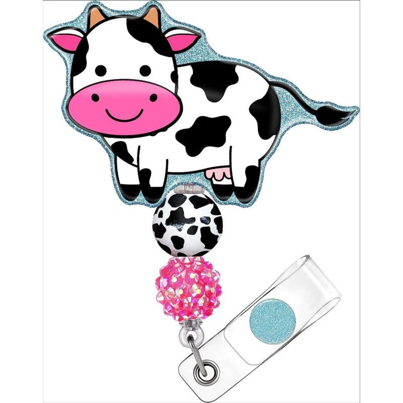 Wholesale Acrylic Plastic Beaded Glitter Easy Pull Buckle Telescopic Rotating ID Buckle Telescopic Buckle Keychain